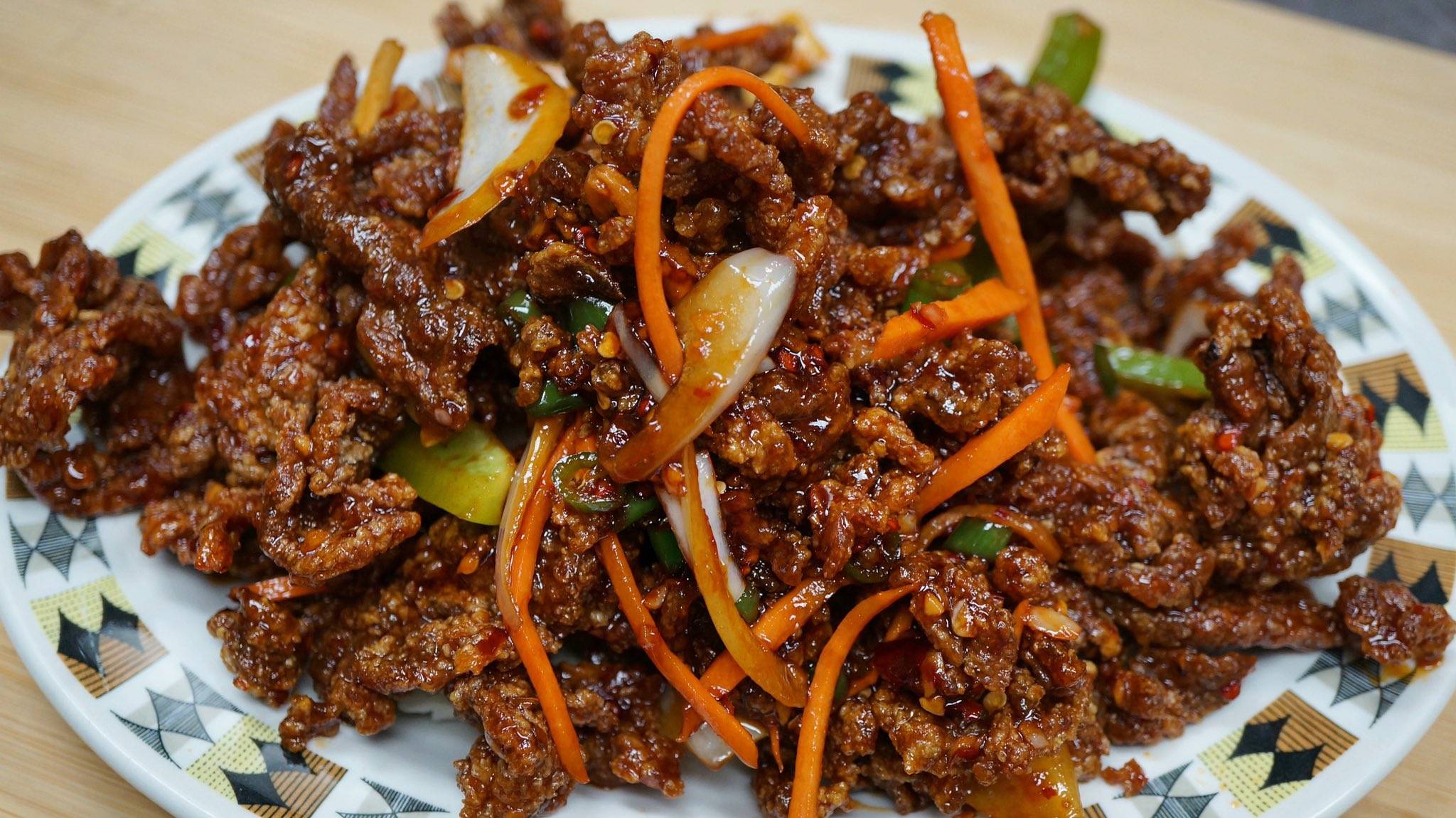Spicy chilli breaded beef 辣牛